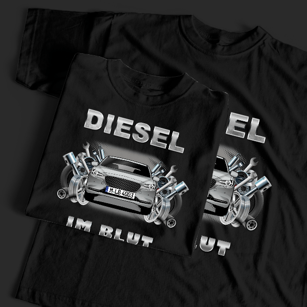 6 T-Shirt Tuning mit Auto !