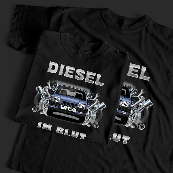 Ascona Liftback T-Shirt Tuning mit Auto !
