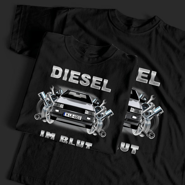 Quattro T-Shirt Tuning mit Auto !