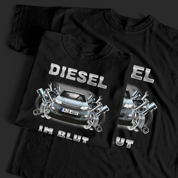 C5 T-Shirt Tuning mit Auto !