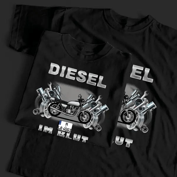 GS 750 T-Shirt Tuning mit Motorrad !