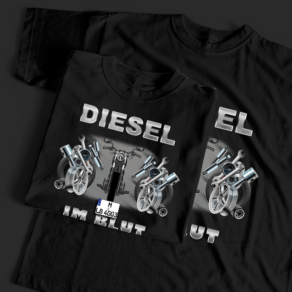 Bolt T-Shirt Tuning mit Motorrad !
