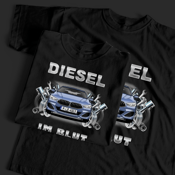 8er Reihe Coupe T-Shirt Tuning mit Auto !
