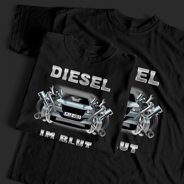 e-208 T-Shirt Tuning mit Auto !