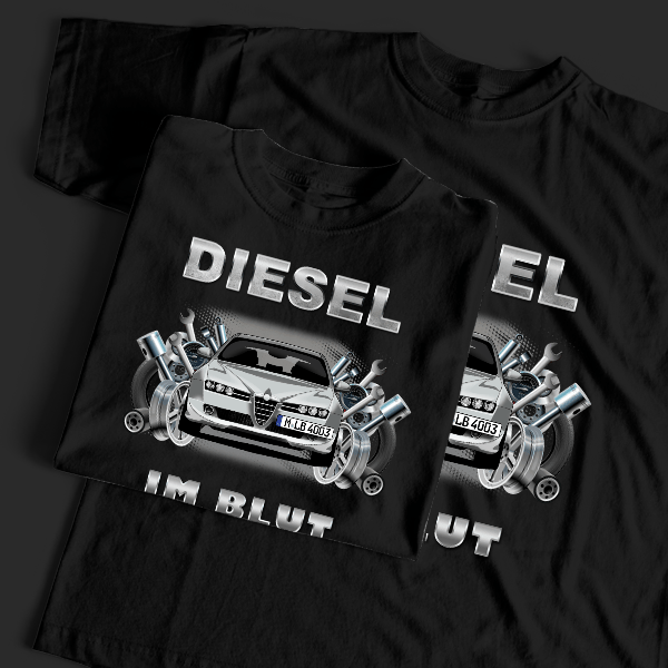159 T-Shirt Tuning mit Auto !