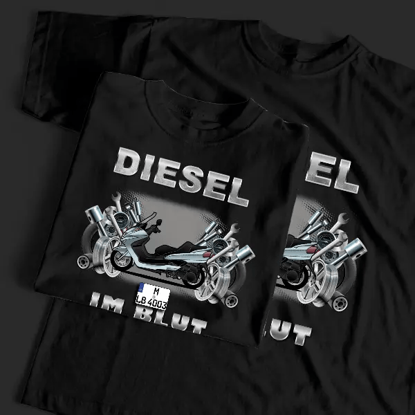 YP250 T-Shirt Tuning mit Motorrad !