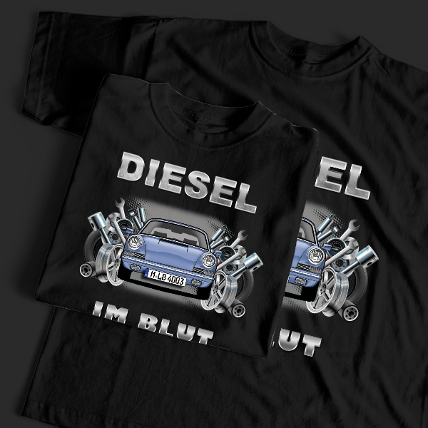 911 Targa T-Shirt Tuning mit Auto !