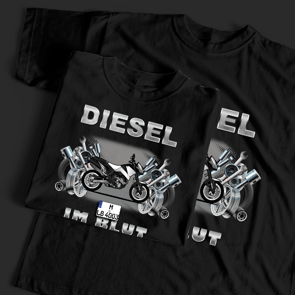 640 Duke T-Shirt Tuning mit Motorrad !