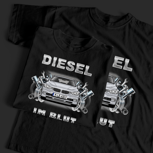 Alpina B3 Biturbo Limousine T-Shirt Tuning mit Auto !