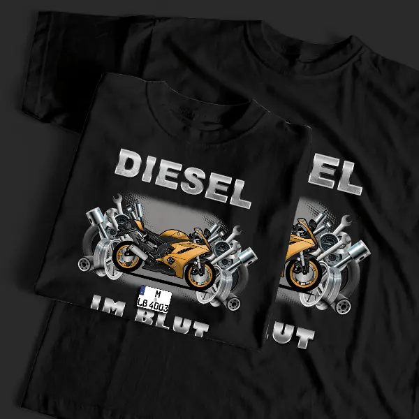 YZF-R6 T-Shirt Tuning mit Motorrad !