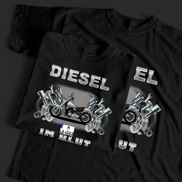 Dragstar T-Shirt Tuning mit Motorrad !