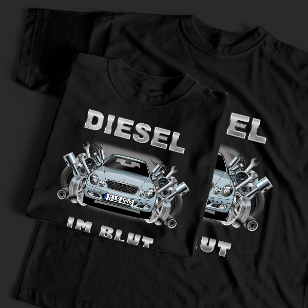 E-Klasse T-Shirt Tuning mit Auto !