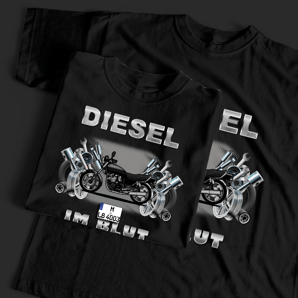 LTD T-Shirt Tuning mit Motorrad !