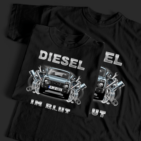 Niva T-Shirt Tuning mit Auto !