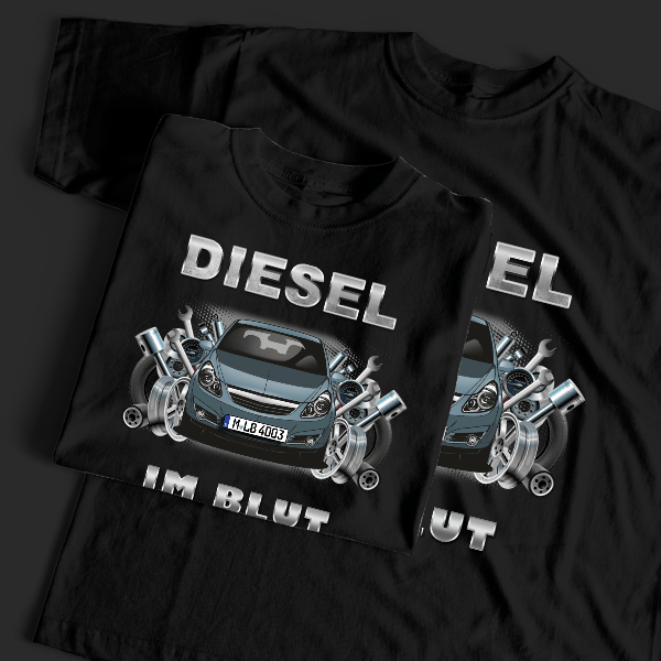 Corsa T-Shirt Tuning mit Auto !