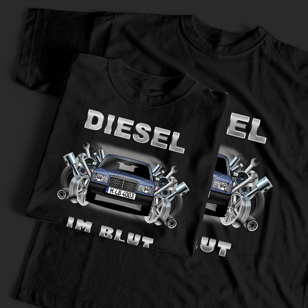 W 126 T-Shirt Tuning mit Auto !