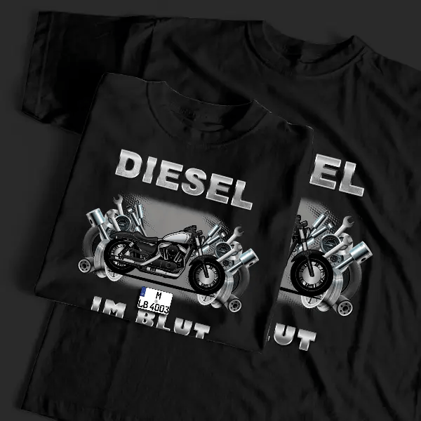 Forty-Eight T-Shirt Tuning mit Motorrad !