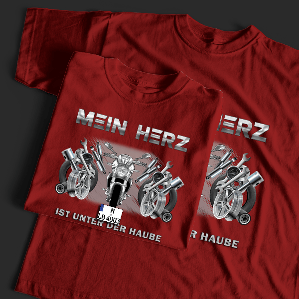 Monster 821 T-Shirt Tuning mit Motorrad !