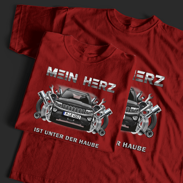 Compass T-Shirt Tuning mit Auto !