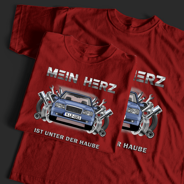 W 124 T-Shirt Tuning mit Auto !