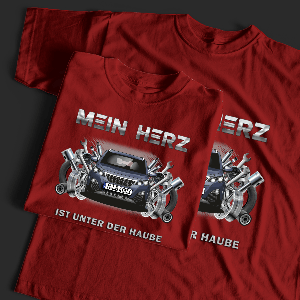 5008 T-Shirt Tuning mit Auto !