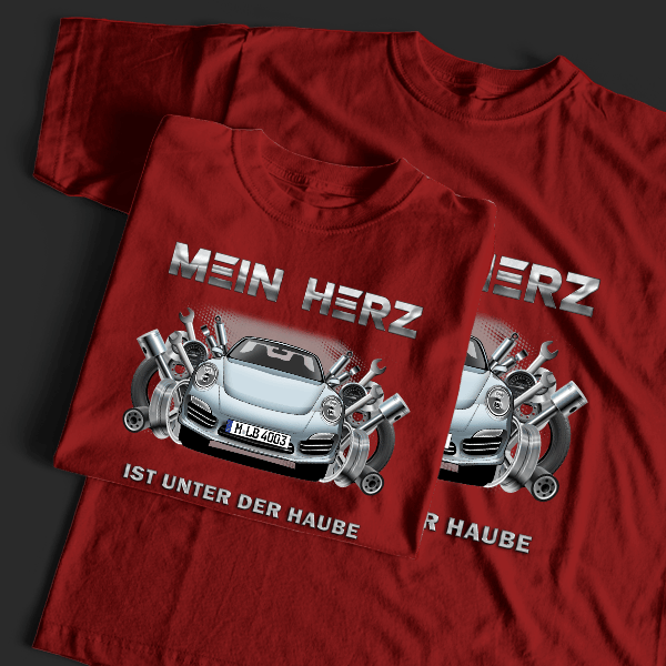911 Cabriolet T-Shirt Tuning mit Auto !
