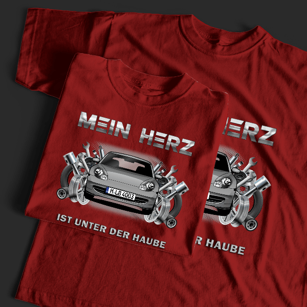 911 996.1 Coupe T-Shirt Tuning mit Auto !