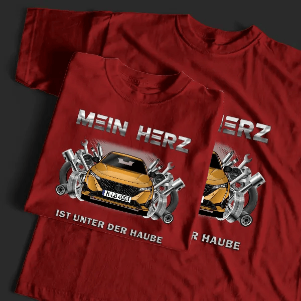 e-308 T-Shirt Tuning mit Auto !