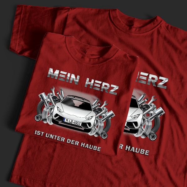 Huracan Spyder Carbiolet T-Shirt Tuning mit Auto !
