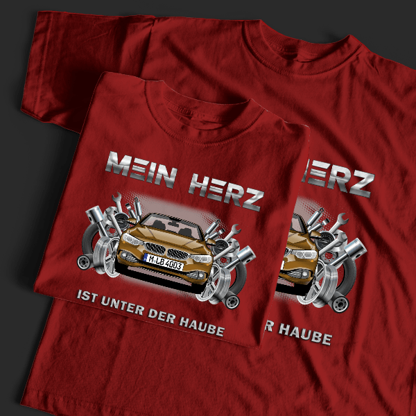 4er Reihe Cabriolet T-Shirt Tuning mit Auto !