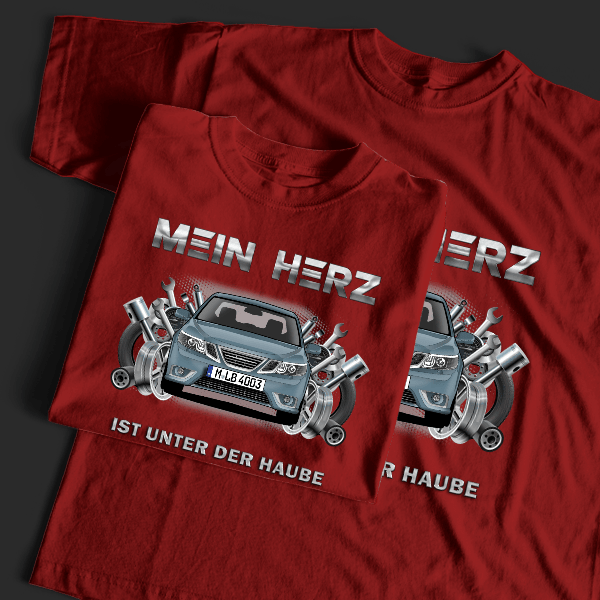 9-3 Combi T-Shirt Tuning mit Auto !