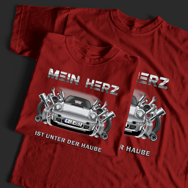 911 993 Cabriolet T-Shirt Tuning mit Auto !