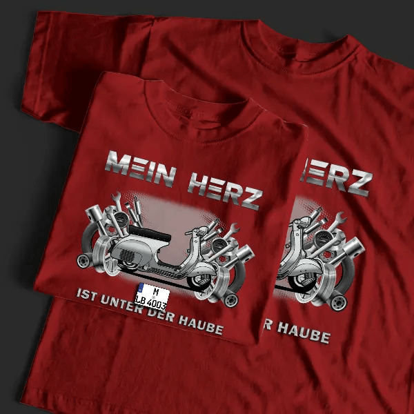 Vespa 150 VBA T-Shirt Tuning mit Motorrad !