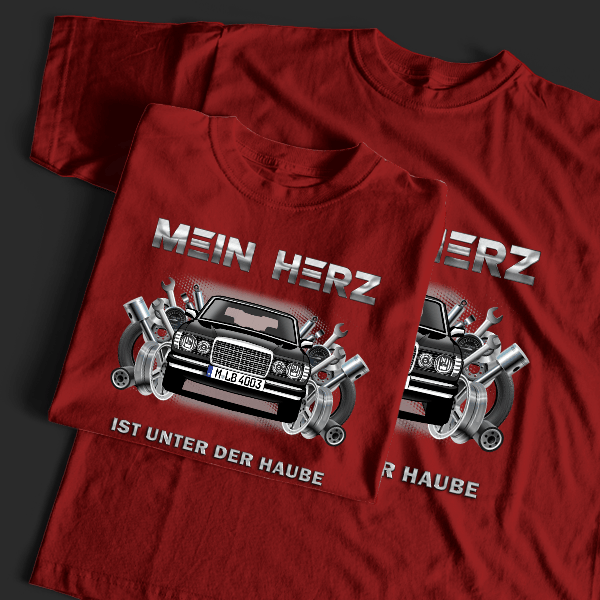 W 123 Kombi T-Shirt Tuning mit Auto !