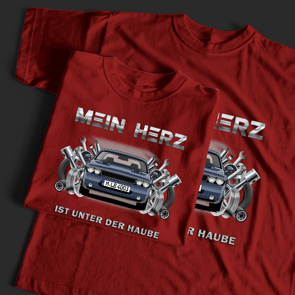 Challenger T-Shirt Tuning mit Auto !