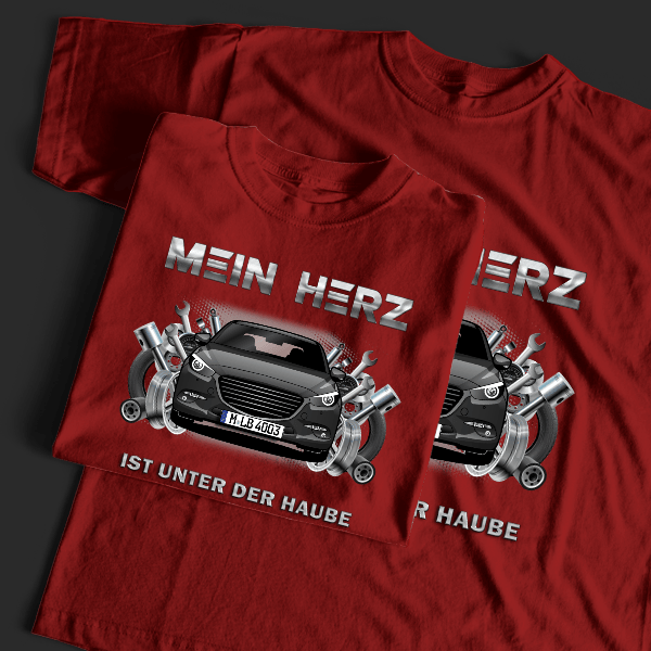 3 Hatchback T-Shirt Tuning mit Auto !