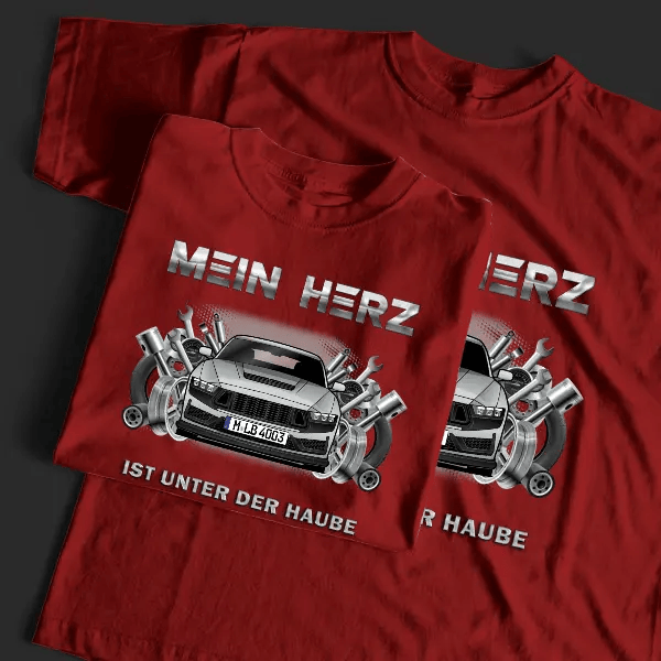 Mustang Dark Horse T-Shirt Tuning mit Auto !
