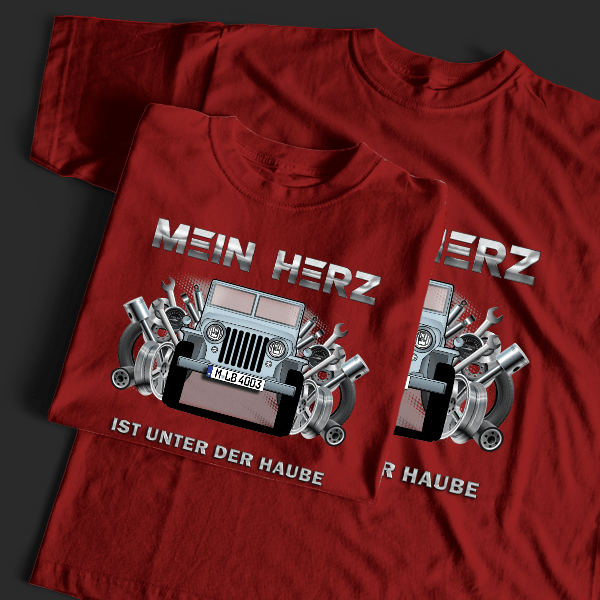 Willys T-Shirt Tuning mit Auto !