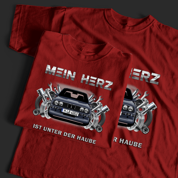 M3 E30 T-Shirt Tuning mit Auto !