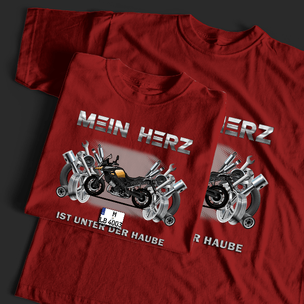 DL 1000 V-Storm T-Shirt Tuning mit Motorrad !