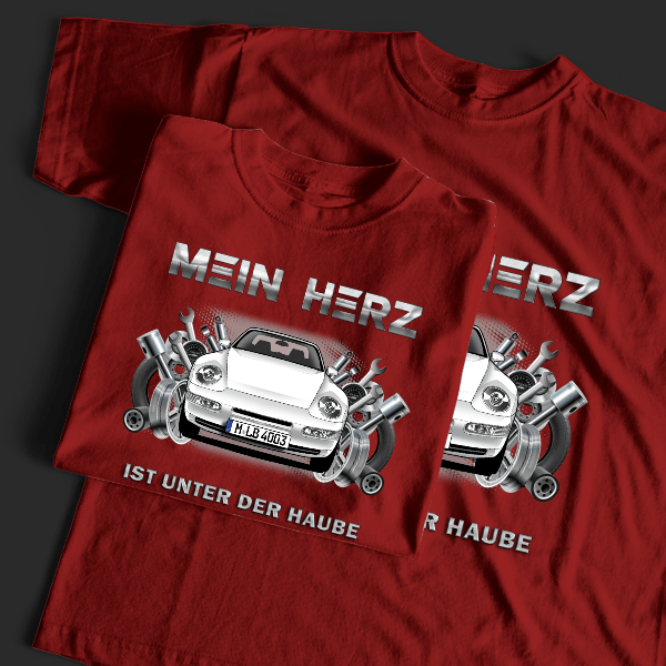 968 Coupe T-Shirt Tuning mit Auto !