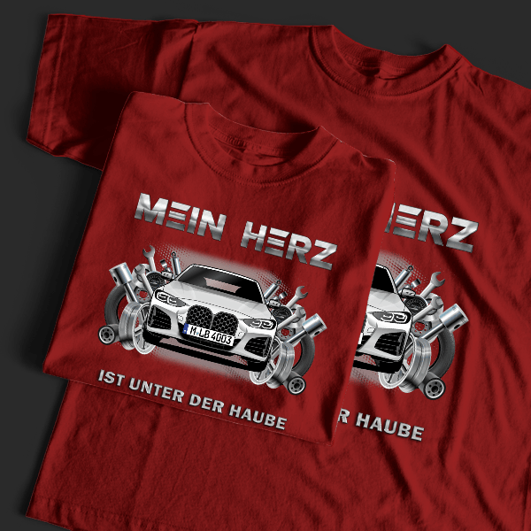 4er Reihe Coupe T-Shirt Tuning mit Auto !