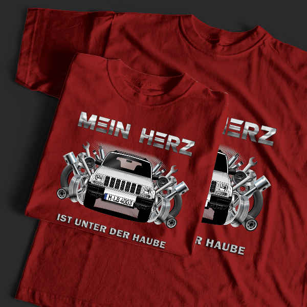 Cherokee T-Shirt Tuning mit Auto !