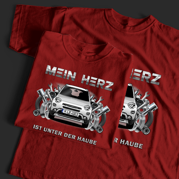 500 X T-Shirt Tuning mit Auto !