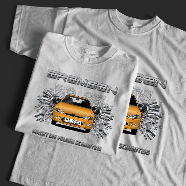 406 Coupe T-Shirt Tuning mit Auto !