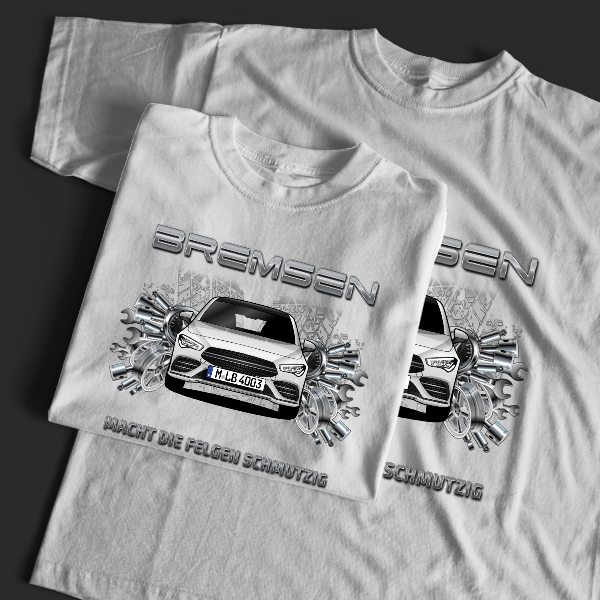 CLA Shooting Brake T-Shirt Tuning mit Auto !