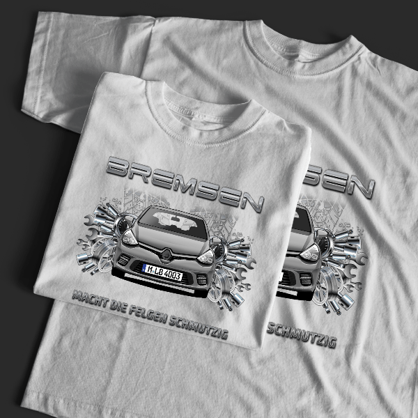 Clio GT T-Shirt Tuning mit Auto !