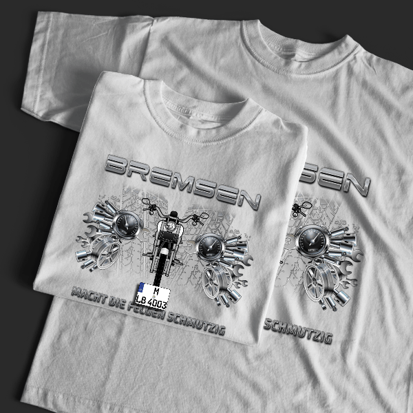 Softail Standart T-Shirt Tuning mit Motorrad !