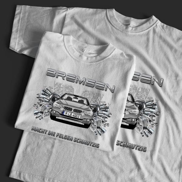 4er Reihe Cabriolet T-Shirt Tuning mit Auto !