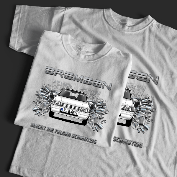 205 T-Shirt Tuning mit Auto !
